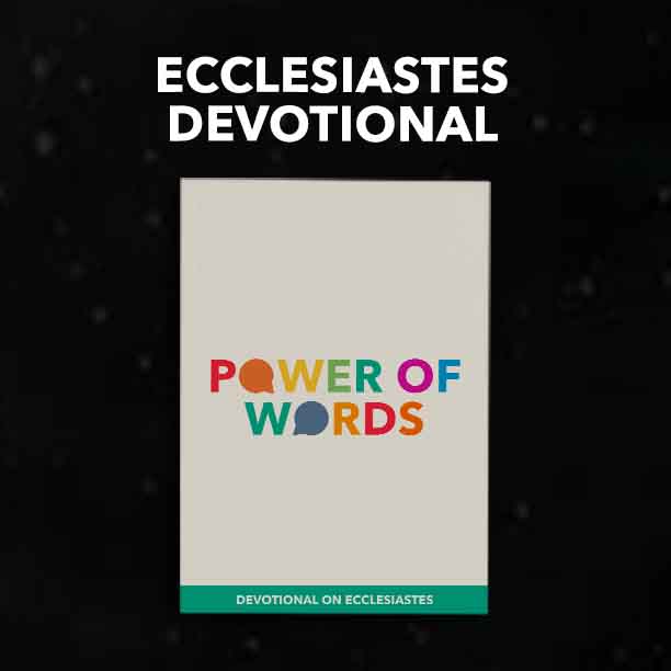 Text: Ecclesiastes Devotional
Image Features a Mockup of Devotional Cover 