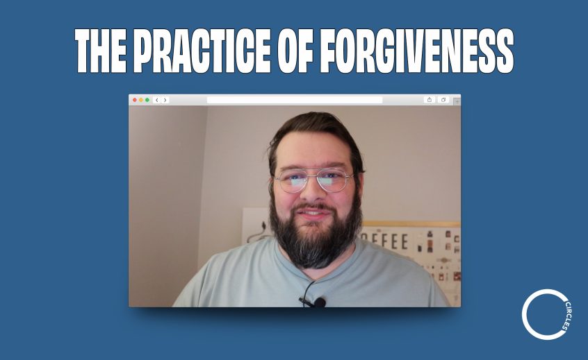 Top Text: The Practice of Forgiveness Image: A pastor delivering a Bible study on forgiveness