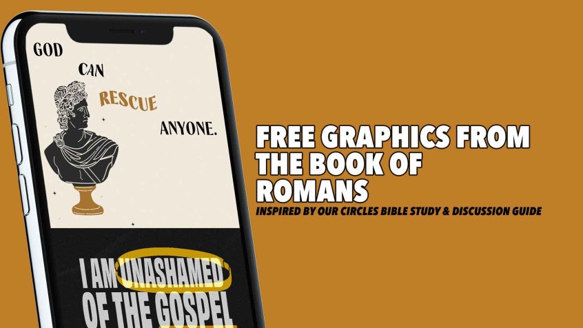 Title: Free Graphics from the Book of Romans Image: Two social media graphics featuring quotes from our Roman Bible study graphics pack.