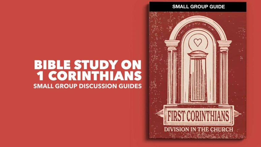 Primary Text: Free Sermon Series on 1 Corinthians Image: Features a mockup of our bible study guide